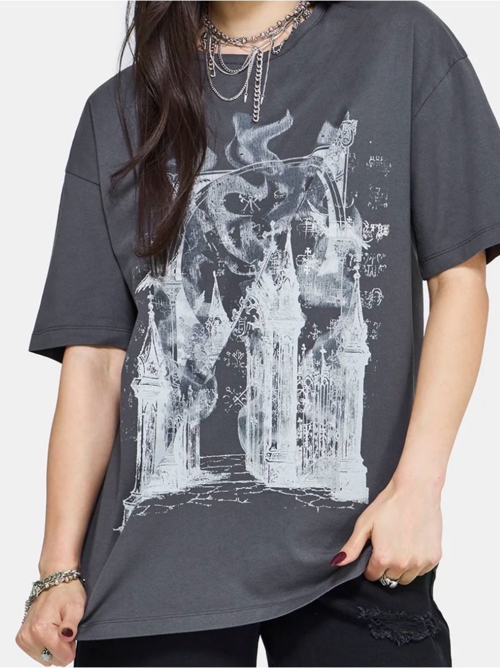 Disturbia Asha Washed Boyfriend T shirt
